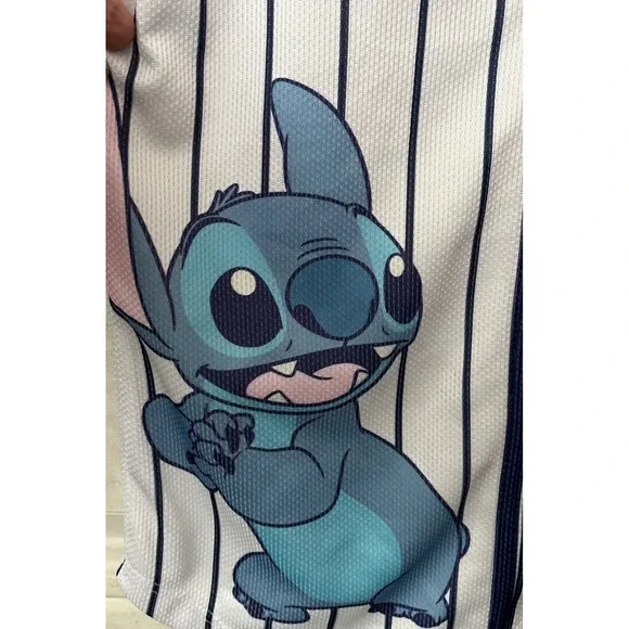 Disney Stitch Baseball Jersey Girls 10/12 Medium 'Ohana - Picture 3 of 6